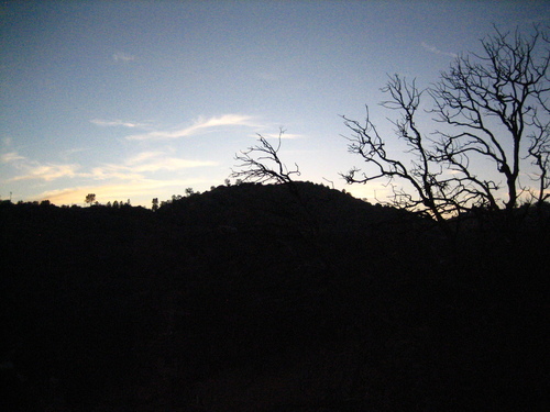 Bear Valley Springs, CA : Looking Westward at dusk.