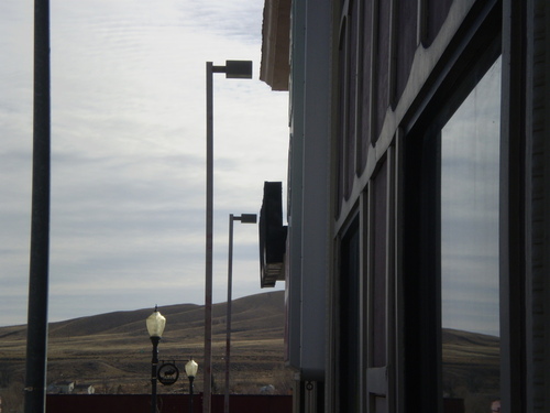 Rawlins, WY: Southerly view from Osborne Building at 5th and Cedar Streets in Rawlins
