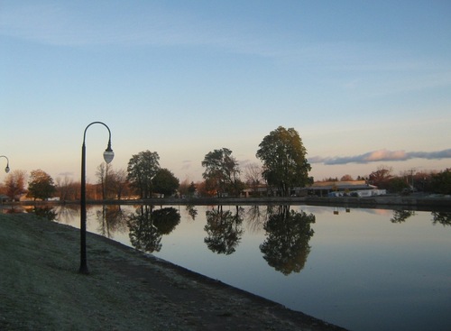Medina, NY : Taken November 1, 2008.  I just moved in across from the Glenwood Ave bridge on the Erie Canal and woke up to this sight!