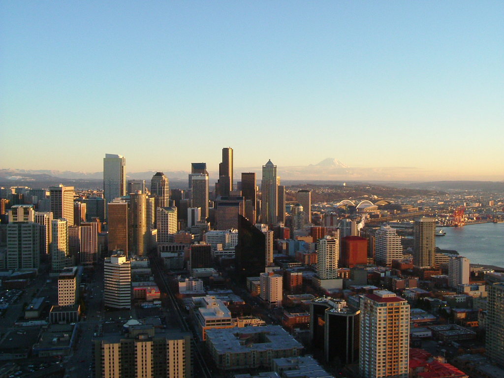 Seattle, WA: Downtown Seattle from the top of the Space Needle