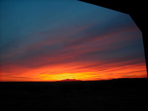 Ocotillo, CA : Sunrise looking east from Nomirage community of Ocotillo, CA
