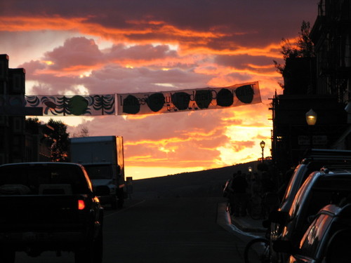 Telluride, CO : August Sunset in downtown Telluride