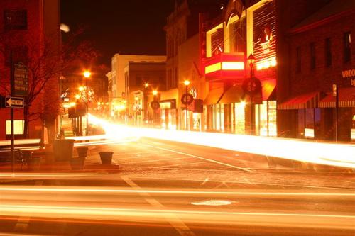 Uniontown, PA: Downtown at night