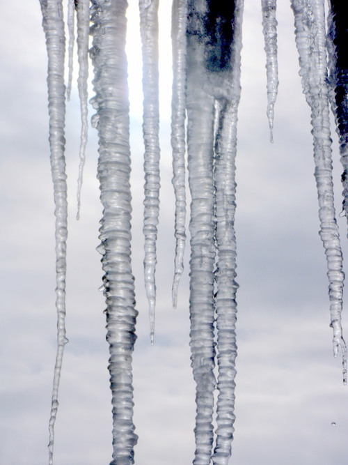 Preston, ID: Icicles on a house