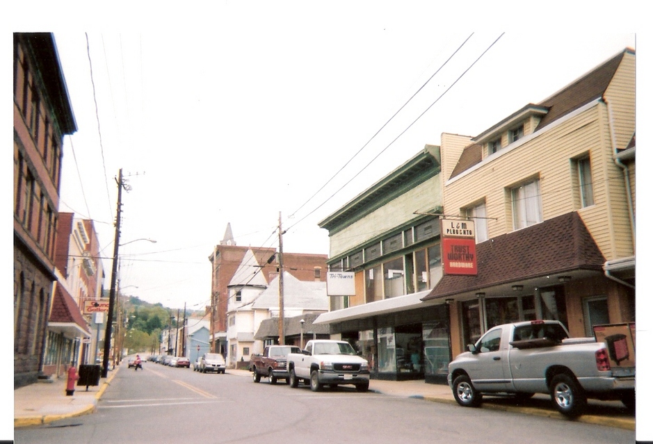 Piedmont, WV: Main Street of Piedmont looking toward Westernport, MD
