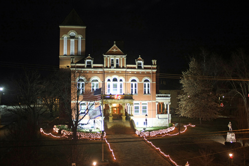 Fayetteville, WV: Fayette County Court House @ Xmas 2008