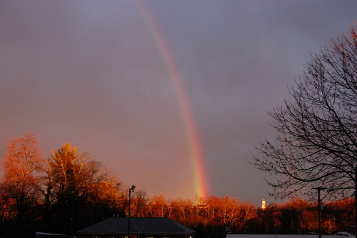 Chatham, VA: Rainbow ending over Chatham Hall - A girls preparatory school