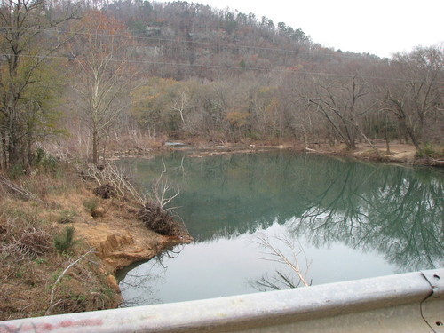 Shirley, AR : Looking at the Little Red from the Old Railroad Bridge