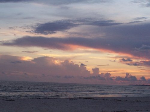Dauphin Island, AL : sunset on the beach