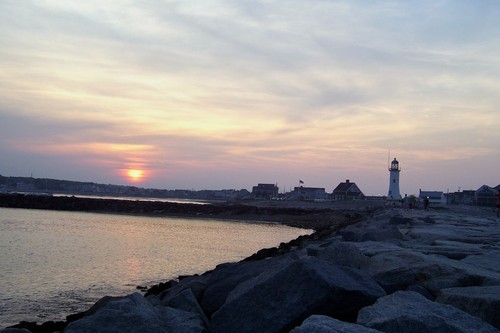 Scituate, MA : Sunset by Scituate Light
