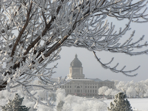 Pierre, SD: South Dakota Capitol Building on a Frosty December morning (2008)