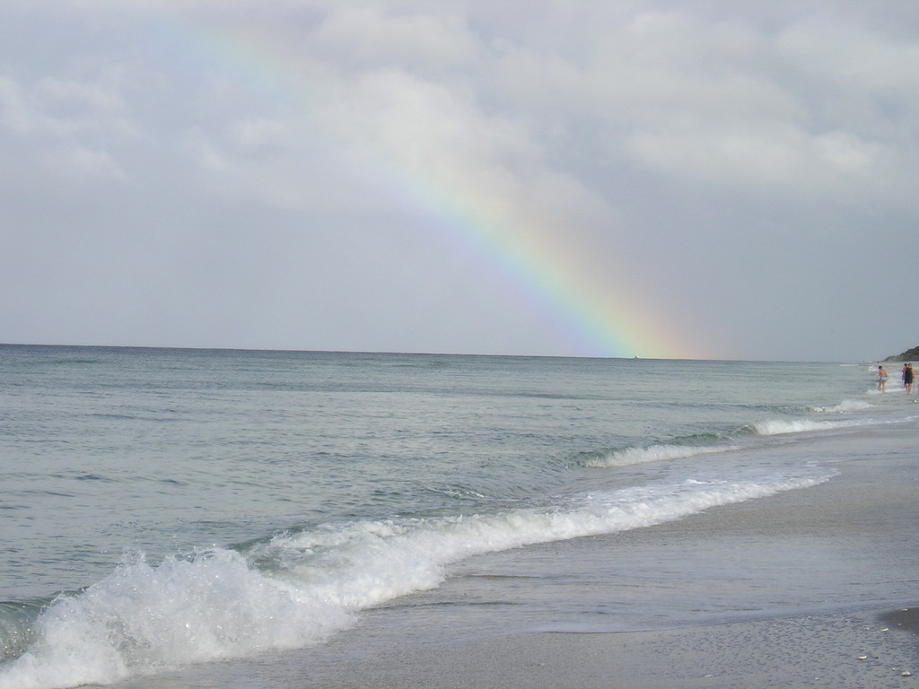 South Venice, FL: Rainbow at South Venice Beach