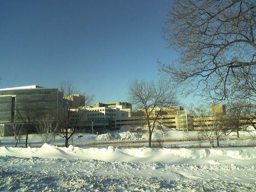 Wauwatosa, WI : Apx 92nd & Wisconsin Ave looking North @ Froedtert Hosp and Childrens Hosp of Wisconsin