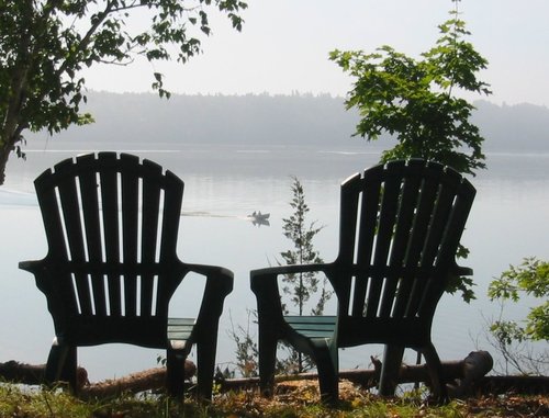 Redwood, NY : September morning on Butterfield Lake- Pat Island