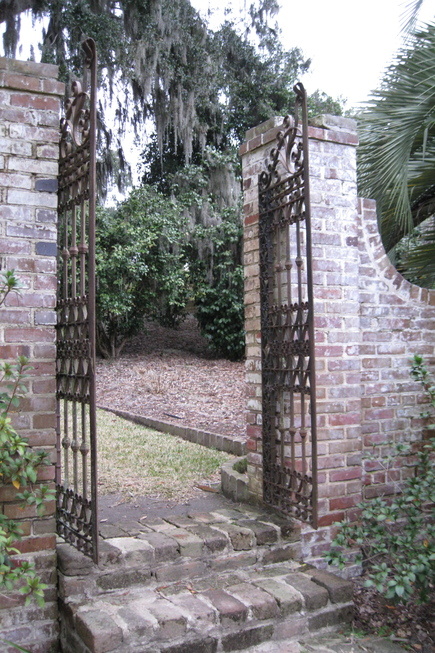 Moncks Corner, SC: Gate at Mepkin Abbey