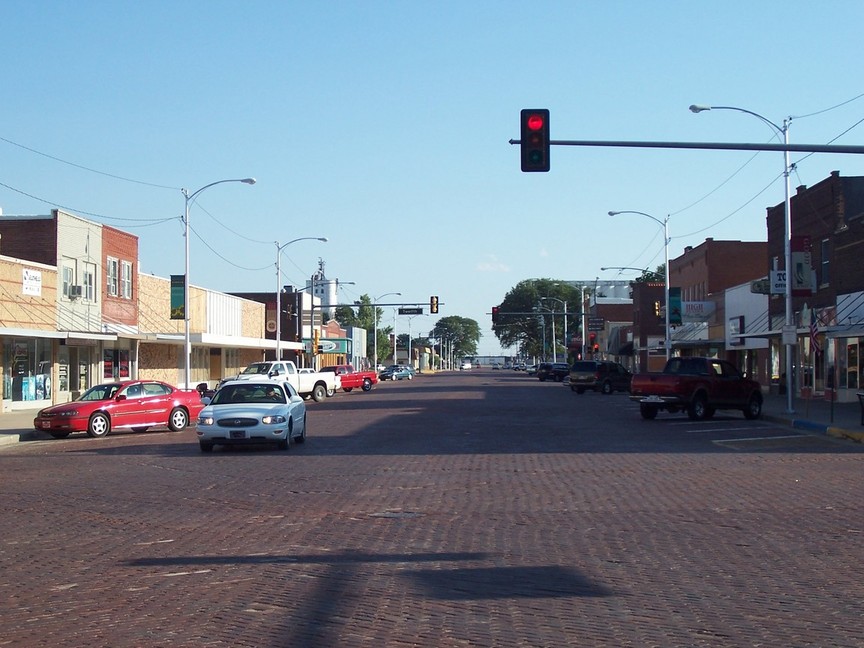 Goodland, KS: Downtown Goodland - Another of the many towns in Kansas with original brick streets