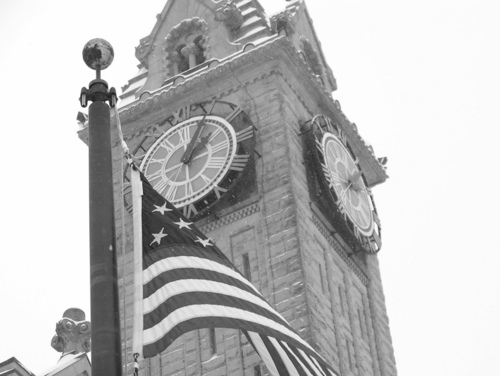 Bowling Green, OH : The courthouse clock tower.