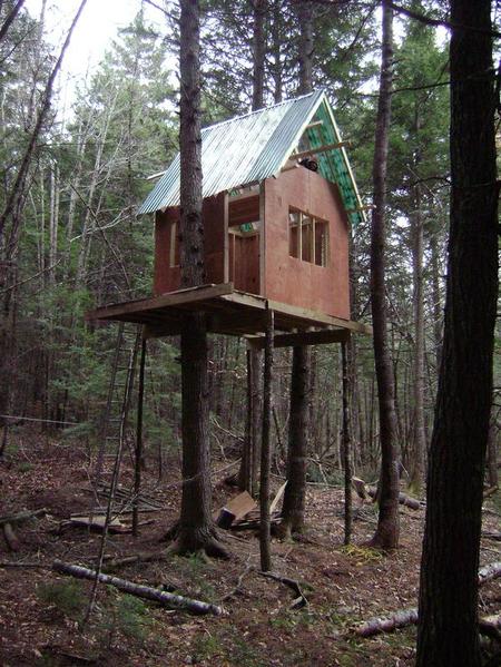 Mariaville, ME : treehouse on trout brook, mariaville maine