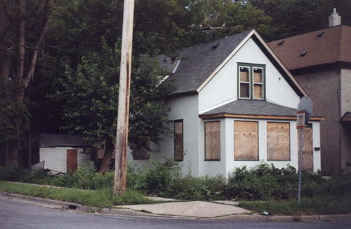 Minneapolis, MN: An abandoned house on Minneapolis' North Side