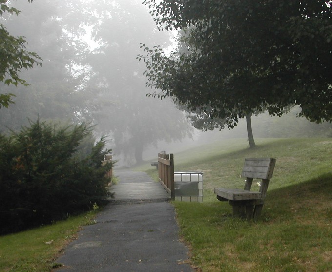 Baden, PA Walking in the park downtown, early morning photo, picture