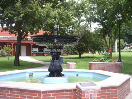 Mulvane, KS: A fountain in the park downtown.