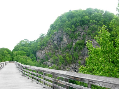 Rosendale, NY: Rail Trail Bridge, Joppensberg Mountain in background