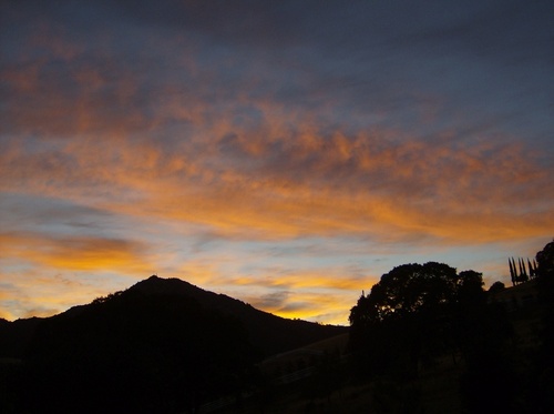 Clayton, CA : This is a photo taken of a 2007 summer evening sunset over Mt. Diablo.  The photograph was taken from Morgan Territory Rd. in Clayton, CA.