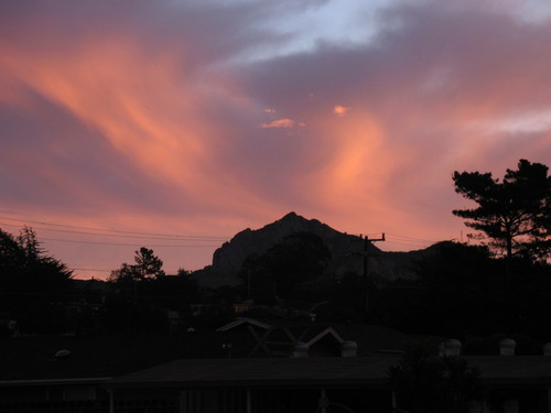 Baywood-Los Osos, CA: Sunrise over Hollister Peak