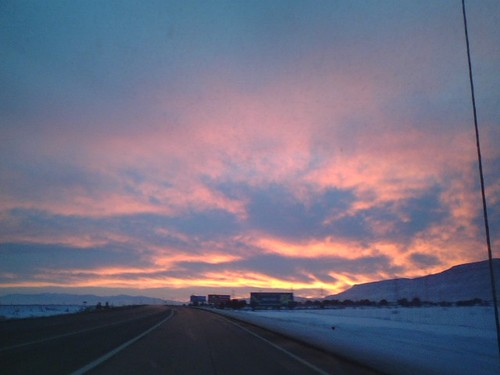 Sigurd, UT : sunset over the west mountians above sigurd utah