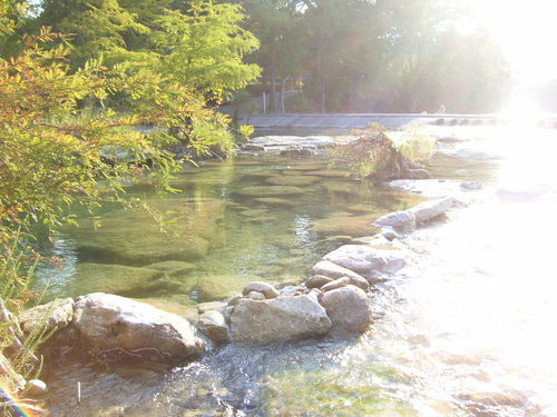 Wimberley, TX : The Blanco River in Wimberley, Texas (7A Bridge)