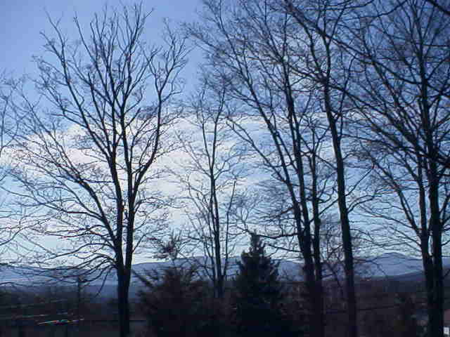 Catskill, NY : View of the Catskill Mountains from veranda of the Thomas Cole Historical Site, Catskill NY