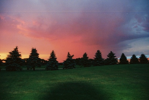 Brookings, SD: Thunderstorm at dusk, north of campus