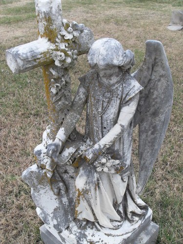 Coweta, OK: lovely angel from turn of the century graveyard