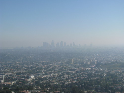 Los Angeles, CA: Smog over Los Angeles in October