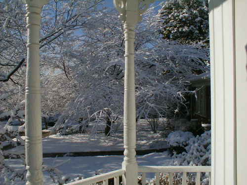 Addison, VT: snow in Virginia from our front porch