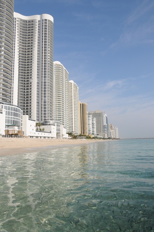 Sunny Isles Beach, FL: Trump Towers from the Ocean