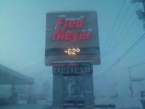 Fairbanks, AK: Temperature in winter