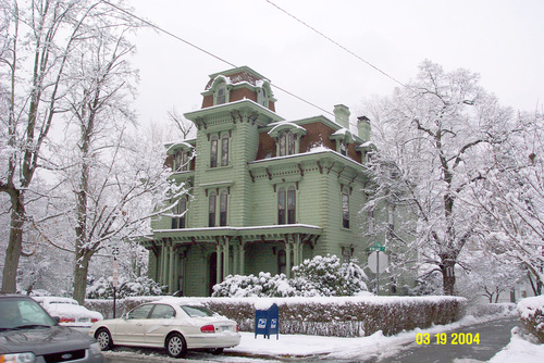 Lock Haven, PA: Old House on Water Street in Lock Haven, PA