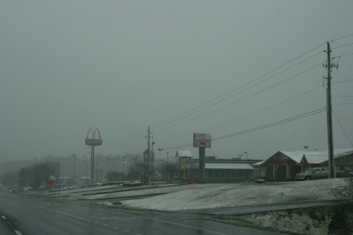 Alexander City, AL: The first snow in Alexander City in 2009