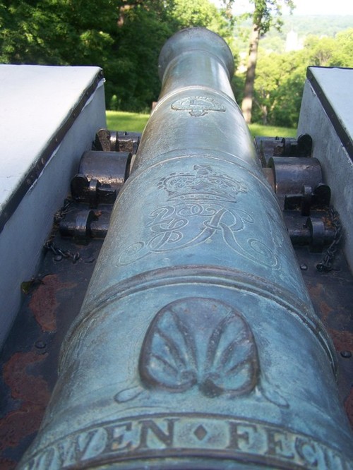 Morristown, NJ : Cannon at Fort Nonsense overlooking Morristown