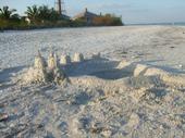 Sanibel Island, FL : Visiting the Lighthouse on Boone's Beach on Sanibel is fun and relaxing-Sandcastle picture.