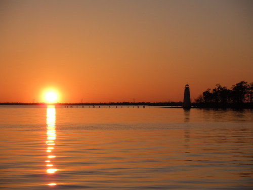 Madisonville, LA : sunset over the lake
