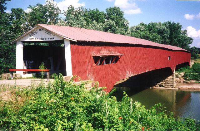 Montezuma, IN: West Union Covered Bridge as originally built