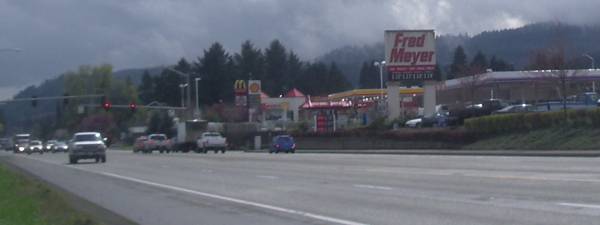 Scappoose, OR: Fred Meyer, Shell, McDonalds on Highway 30