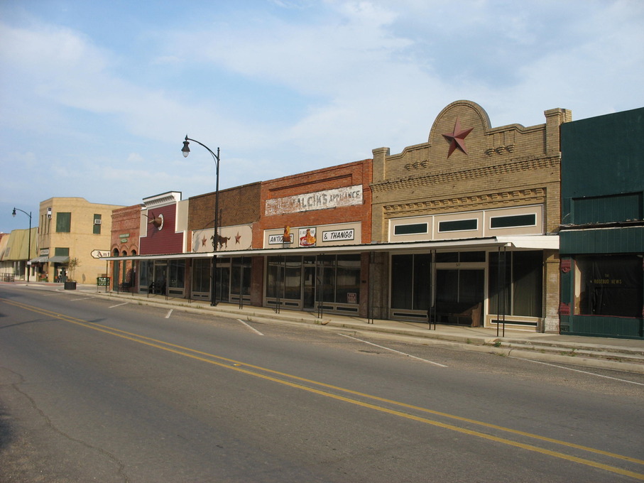 Rosebud, TX: looking back downtown
