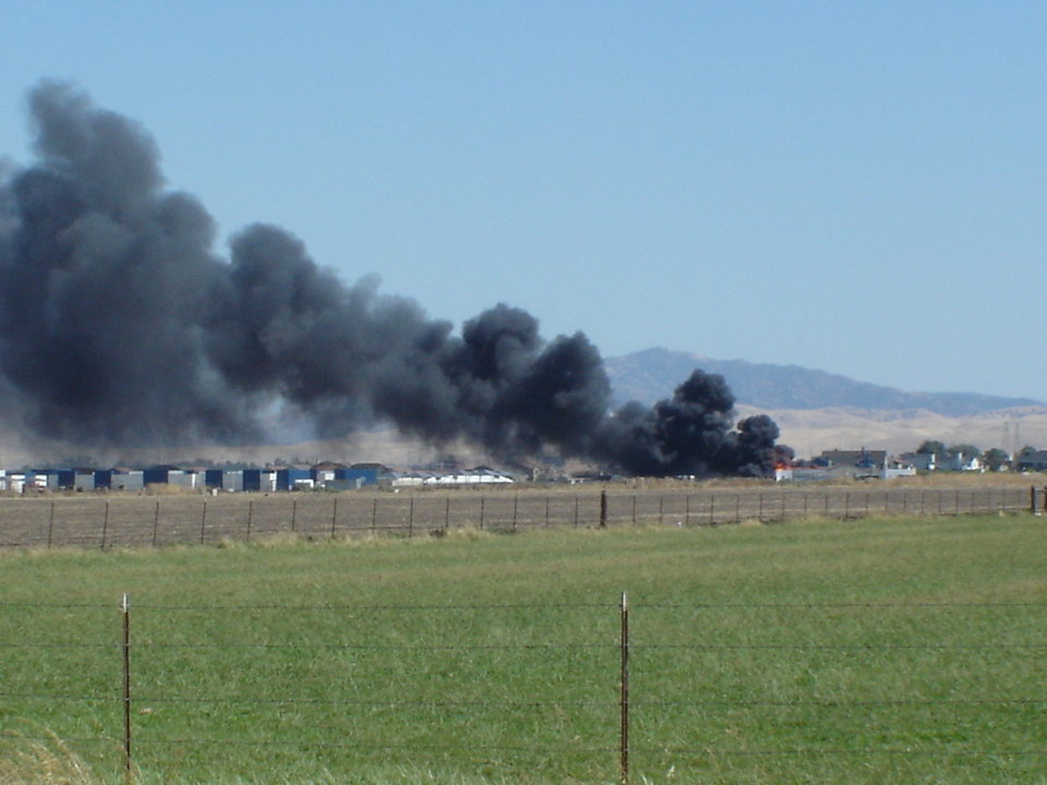 Tracy, CA: Distant fire in the Summer of 2005.