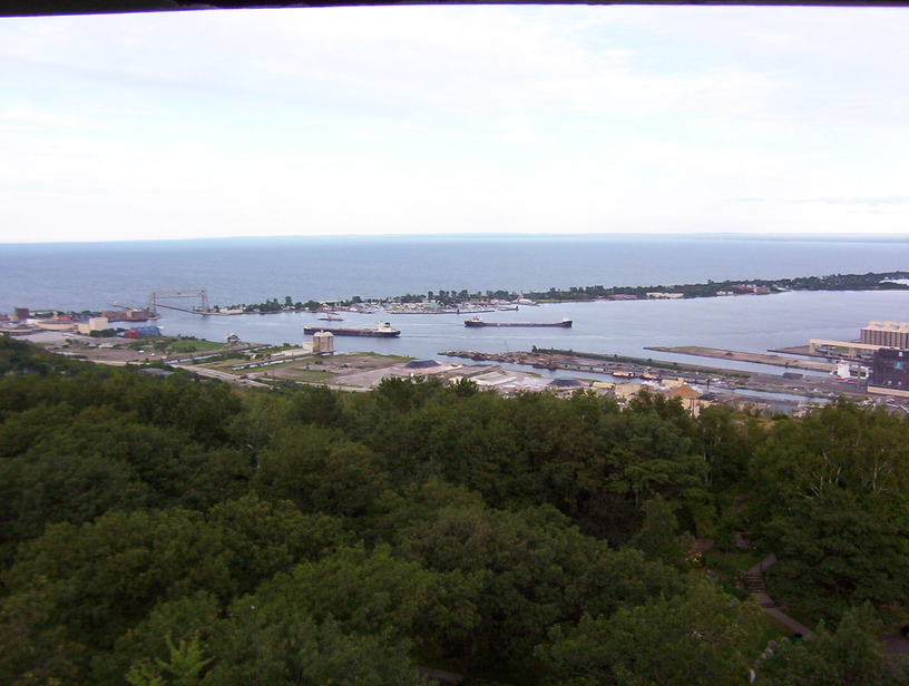 Duluth, MN: Two ships passing in St. Louis Bay