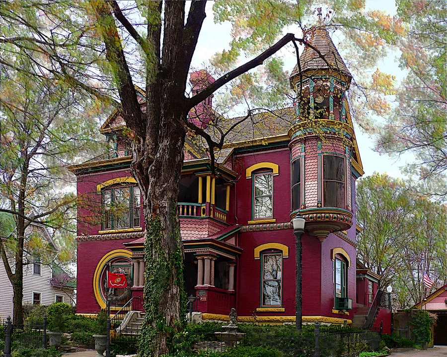 Fort Scott, KS: House that caught my eye. Edited with Photoshop