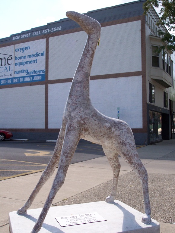 Effingham, IL: Statue of a Giraffe, Downtown Effingham