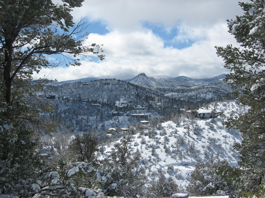 Prescott, AZ Thumb Butte Snow photo, picture, image (Arizona) at city